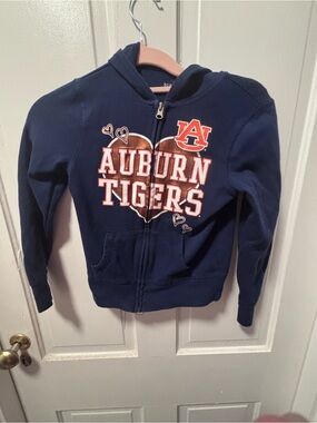 5th & Ocean Navy Auburn Tigers Zip Hoodie with Orange Accents
